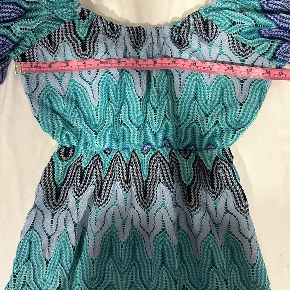 Judith March Blue Green Off-Shoulder Sundress - Picture 6 of 6